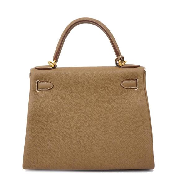 Hermes Handbag Kelly 28 B Engraved Togo Etoupe Ladies - Picture 6 of 6